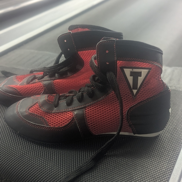 Kids Red and Black High-op Shoes - Picture 1 of 5